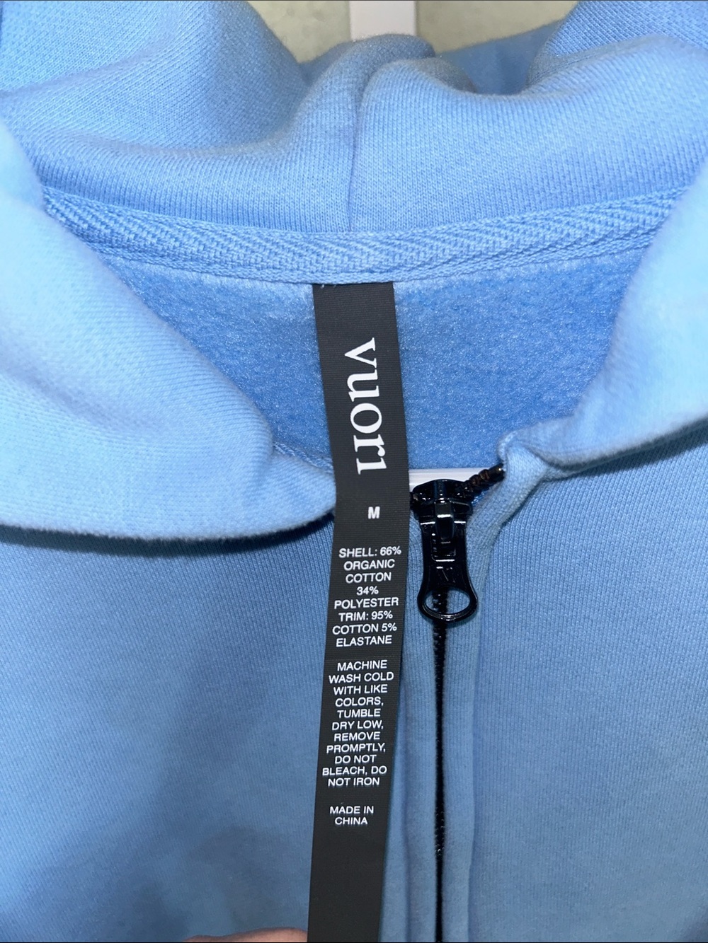 Vuori Restore Light Blue Zip-Up Hoodie Sweatshirt - Picture 3 of 9